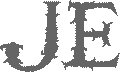 John Ecks gray ornate J E initials