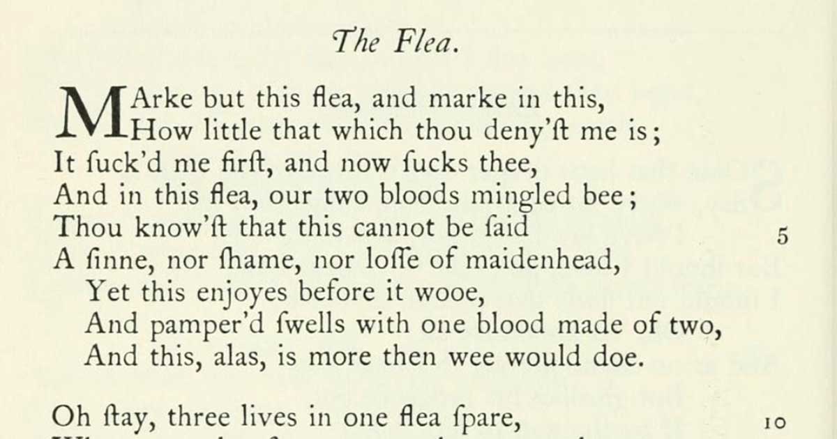 The Flea By John Donne A Poem Free John Donne Audiobook Text Pdf Download